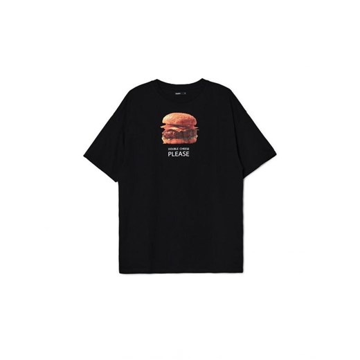 Cropp - Czarny t-shirt z fotoprintem - czarny ze sklepu Cropp w kategorii Bluzki damskie - zdjęcie 168270565