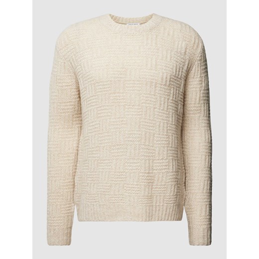 Sweter z dzianiny z okrągłym dekoltem ze sklepu Peek&Cloppenburg  w kategorii Swetry męskie - zdjęcie 168271639