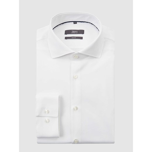 Koszula biznesowa o kroju slim fit z diagonalu ze sklepu Peek&Cloppenburg  w kategorii Koszule męskie - zdjęcie 168271678
