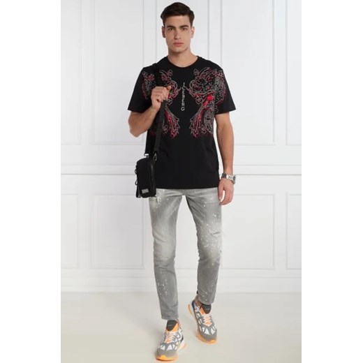 T-shirt męski Iceberg w nadruki z krótkimi rękawami 