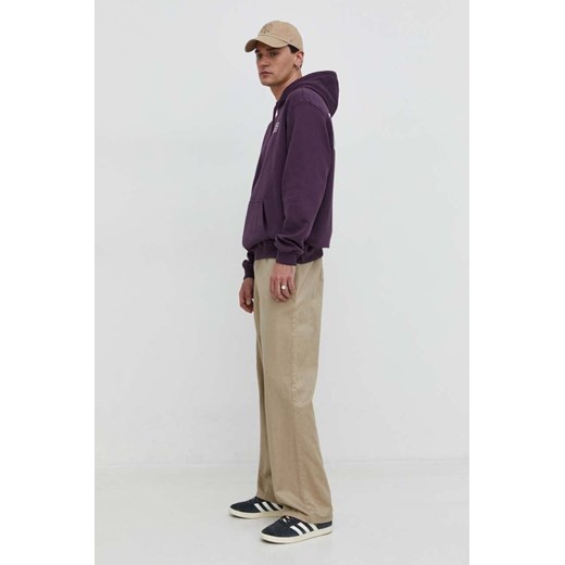 Vans bluza bawełniana męska kolor fioletowy z kapturem gładka Vans M ANSWEAR.com