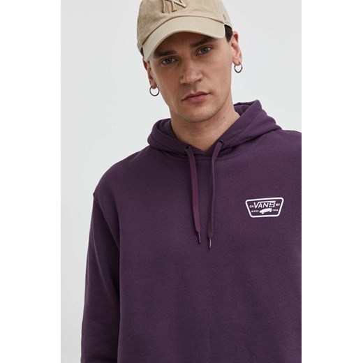 Vans bluza bawełniana męska kolor fioletowy z kapturem gładka Vans XL ANSWEAR.com