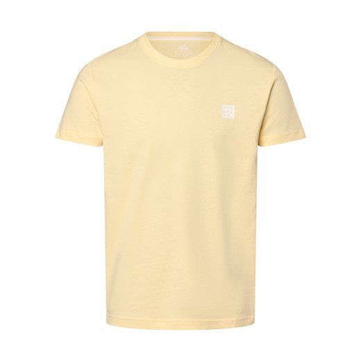 Nils Sundström Koszulka męska Mężczyźni Bawełna żółty jednolity ze sklepu vangraaf w kategorii T-shirty męskie - zdjęcie 168278279