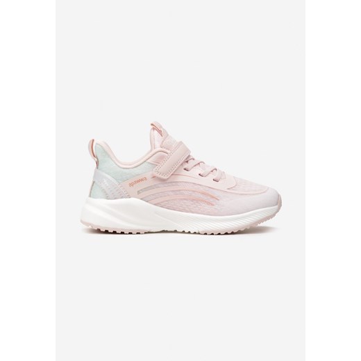 Różowe Buty Sportowe przed Kostkę z Rzepem i Wiązaniem Lizreia ze sklepu born2be.pl w kategorii Buty sportowe dziecięce - zdjęcie 168278698