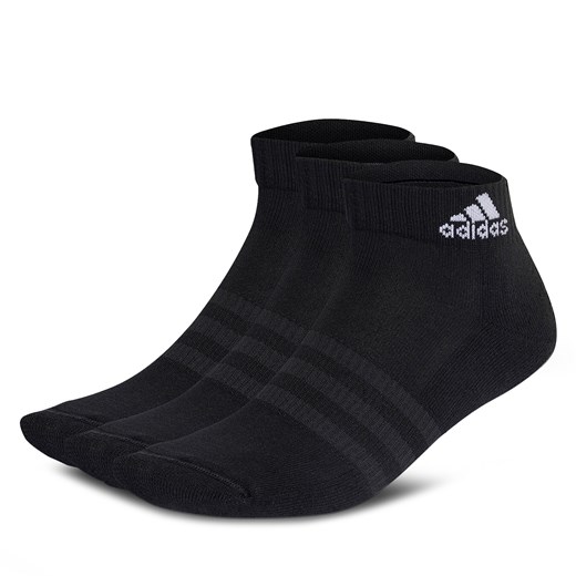 Skarpety Niskie Unisex adidas Cushioned Sportswear Ankle Socks 3 Pairs IC1277 black/white ze sklepu eobuwie.pl w kategorii Skarpetki damskie - zdjęcie 168280269