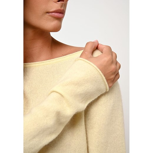 AUTHENTIC CASHMERE Kaszmirowy sweter "Criou" w kolorze żółtym L Limango Polska wyprzedaż