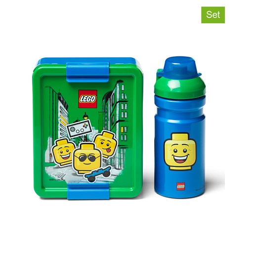 LEGO 2-częściowy zestaw &quot;Iconic - Boy&quot; w kolorze zielono-niebieskim - Lego onesize promocyjna cena Limango Polska