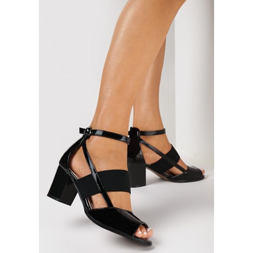 Czarne Sandały Phylusa 38 wyprzedaż born2be.pl