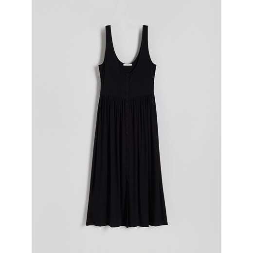 Reserved - Sukienka maxi na ramiączkach - czarny ze sklepu Reserved w kategorii Sukienki - zdjęcie 168282999