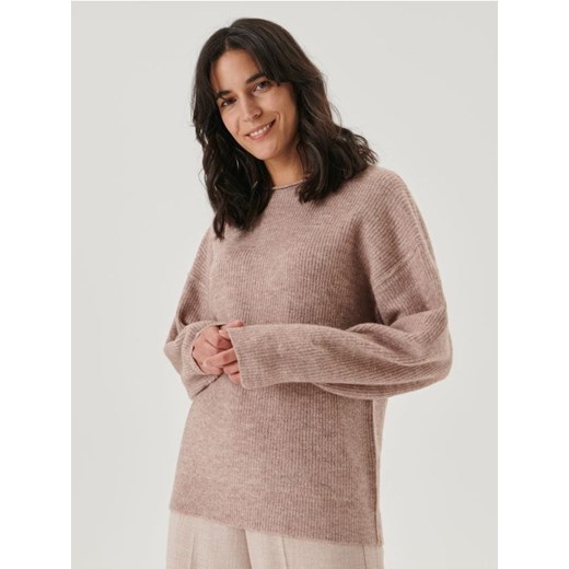 Sinsay - Sweter w prążki - beżowy ze sklepu Sinsay w kategorii Swetry ciążowe - zdjęcie 168284225