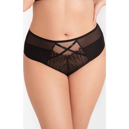 Czarny biustonosz Gorsenia z lycry 