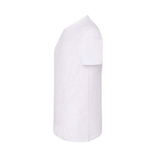 T-shirt męski JK Collection biały z krótkimi rękawami 
