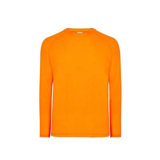 T-shirt męski JK Collection casual pomarańczowa z długimi rękawami 