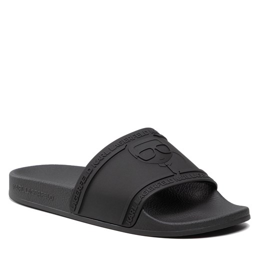 Klapki KARL LAGERFELD KL80919 Black Rubber Karl Lagerfeld 35 eobuwie.pl