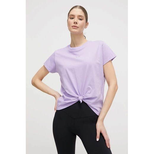 Dkny t-shirt bawełniany damski kolor fioletowy DP3T8521 ze sklepu ANSWEAR.com w kategorii Bluzki damskie - zdjęcie 168291089