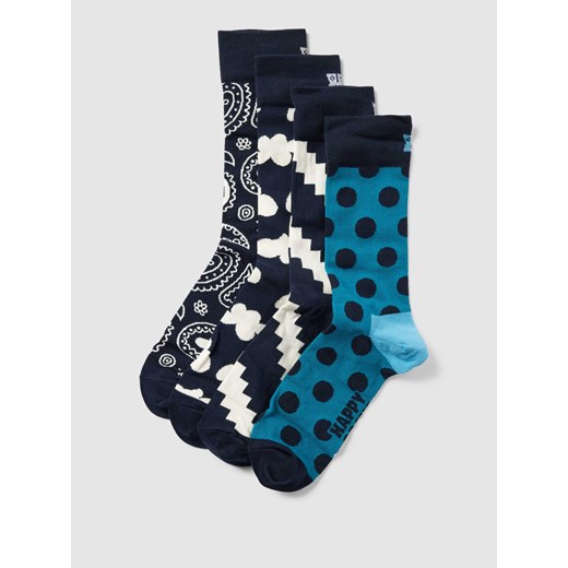 Skarpety ze wzorem na całej powierzchni model ‘Moody Blues’ w zestawie 4 szt. ze sklepu Peek&Cloppenburg  w kategorii Skarpetki męskie - zdjęcie 168293156