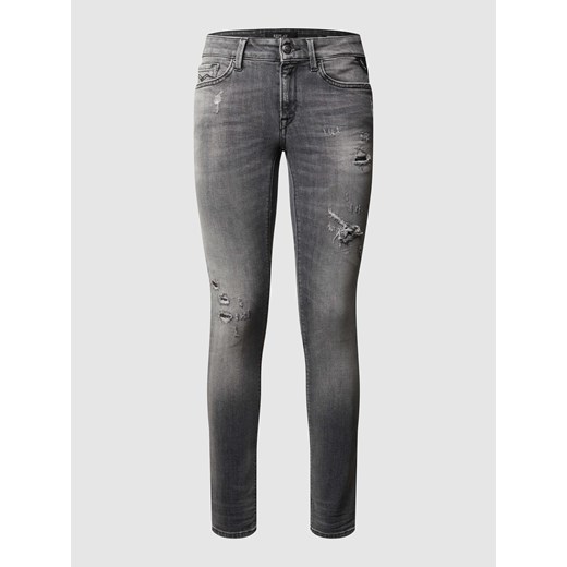 Jeansy o kroju skinny fit z bawełny ekologicznej model ‘New Luz’ Replay 32/30 wyprzedaż Peek&Cloppenburg 