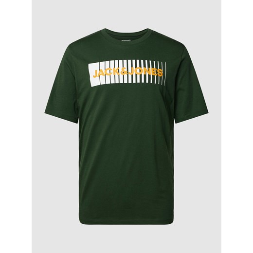 T-shirt z nadrukiem z logo model ‘CORP’ ze sklepu Peek&Cloppenburg  w kategorii T-shirty męskie - zdjęcie 168294306
