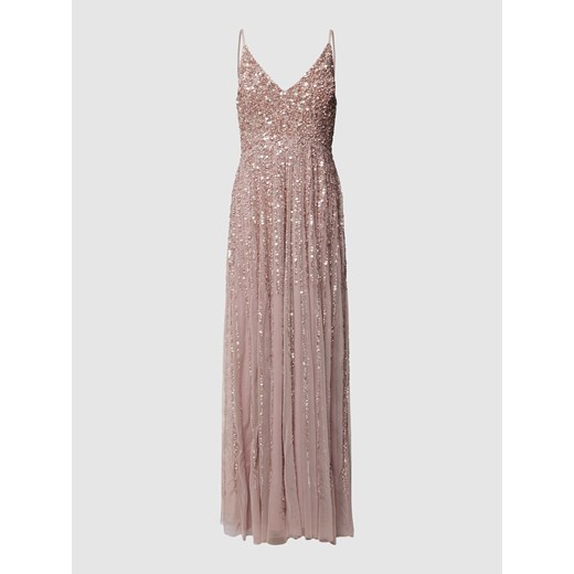 Sukienka wieczorowa z obszyciem cekinami Lace & Beads XL Peek&Cloppenburg 