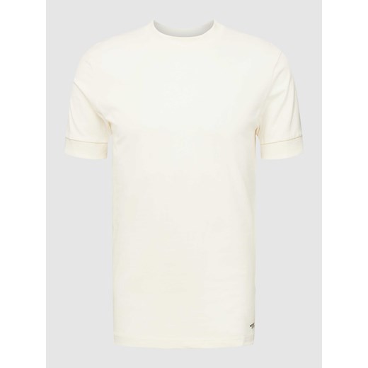 T-shirt z prążkowanym,okrągłym dekoltem model ‘ANTON’ ze sklepu Peek&Cloppenburg  w kategorii T-shirty męskie - zdjęcie 168295487