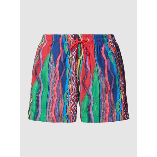 Spodenki kąpielowe ze wzorem na całej powierzchni model ‘Knit Print’ Carlo Colucci S Peek&Cloppenburg