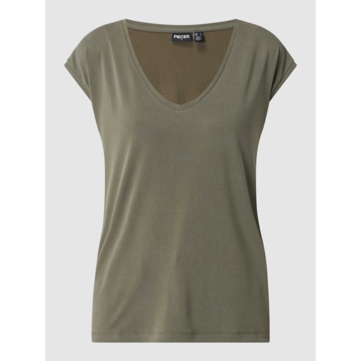 T-shirt z mieszanki modalu model ‘Kamala’ ze sklepu Peek&Cloppenburg  w kategorii Bluzki damskie - zdjęcie 168296386