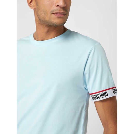 T-shirt z wykończeniami w kontrastowym kolorze model ‘Basic Logotape’ M okazja Peek&Cloppenburg 