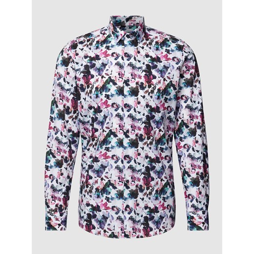 Koszula biznesowa o kroju body fit z kwiatowym wzorem na całej powierzchni ze sklepu Peek&Cloppenburg  w kategorii Koszule męskie - zdjęcie 168299045