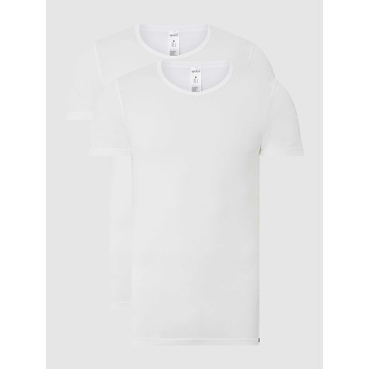 T-shirt z bawełny w zestawie 2 szt. ze sklepu Peek&Cloppenburg  w kategorii Podkoszulki męskie - zdjęcie 168299245