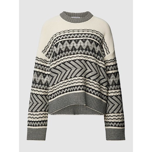 Sweter z dzianiny ze wzorem w zygaki ze sklepu Peek&Cloppenburg  w kategorii Swetry damskie - zdjęcie 168300089