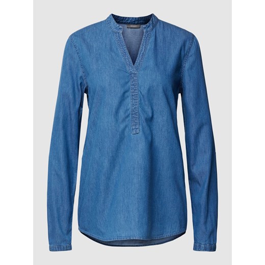 Bluzka jeansowa z dekoltem w serek ze sklepu Peek&Cloppenburg  w kategorii Bluzki damskie - zdjęcie 168300547