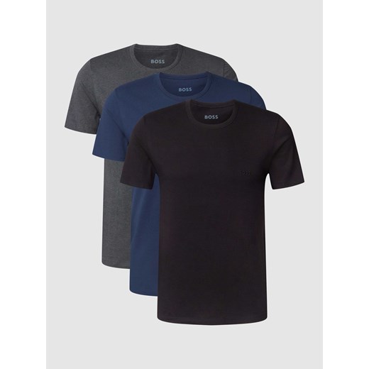 T-shirt z wyhaftowanym logo,w zestawie 3 szt.,model ‘Classic’ ze sklepu Peek&Cloppenburg  w kategorii Podkoszulki męskie - zdjęcie 168300878
