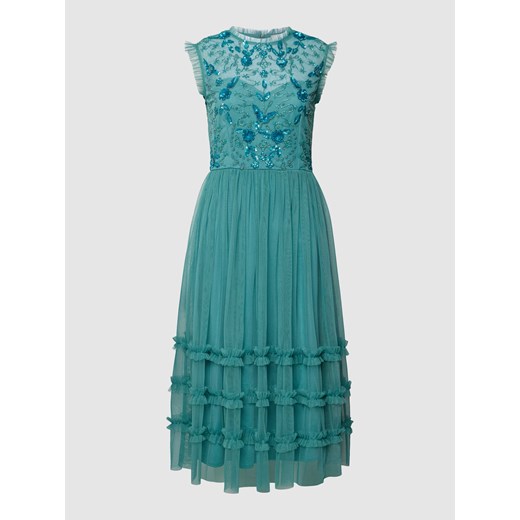 Sukienka koktajlowa z cekinowym obszyciem Lace & Beads XL Peek&Cloppenburg 