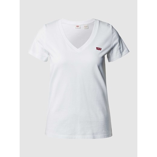 T-shirt z dekoltem w serek ze sklepu Peek&Cloppenburg  w kategorii Bluzki damskie - zdjęcie 168301367