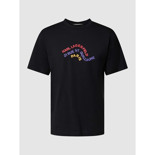 T-shirt o kroju relaxed fit z nadrukiem z logo model ‘WAVE LOGO’ ze sklepu Peek&Cloppenburg  w kategorii T-shirty męskie - zdjęcie 168302025