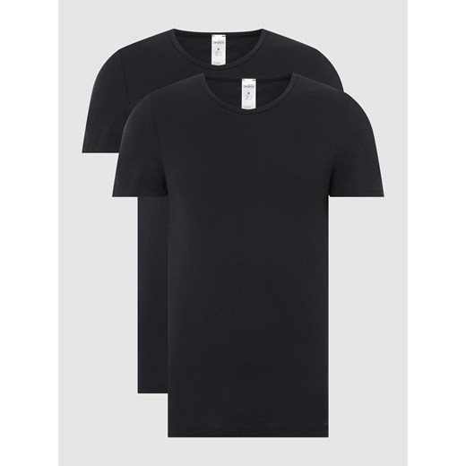 T-shirt z bawełny w zestawie 2 szt. ze sklepu Peek&Cloppenburg  w kategorii Podkoszulki męskie - zdjęcie 168302306