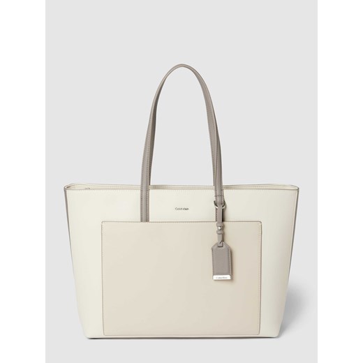 Biała shopper bag Calvin Klein wakacyjna duża 