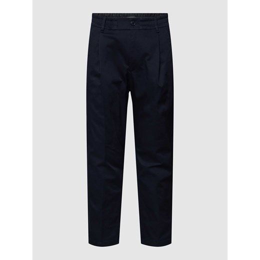 Spodnie materiałowe z zakładkami w pasie model ‘chasy’ ze sklepu Peek&Cloppenburg  w kategorii Spodnie męskie - zdjęcie 168303249