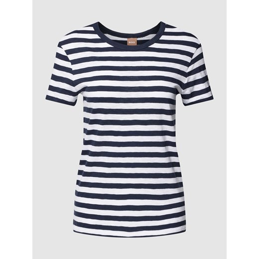 T-shirt z czystej bawełny z wzorem w paski model ‘Esla’ ze sklepu Peek&Cloppenburg  w kategorii Bluzki damskie - zdjęcie 168303766