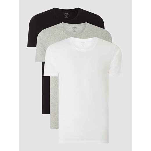 T-shirt z dodatkiem streczu w zestawie 3 szt. ze sklepu Peek&Cloppenburg  w kategorii Podkoszulki męskie - zdjęcie 168306375