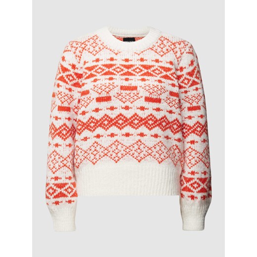 Sweter z dzianiny ze wzorem na całej powierzchni ‘JIANNA’ ze sklepu Peek&Cloppenburg  w kategorii Swetry damskie - zdjęcie 168306559