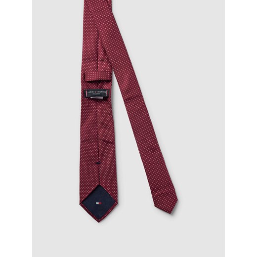 Krawat jedwabny ze wzorem na całej powierzchni Tommy Hilfiger One Size Peek&Cloppenburg  okazja