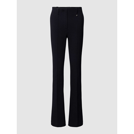 Spodnie o kroju slim fit z fakturowanym wzorem ze sklepu Peek&Cloppenburg  w kategorii Spodnie damskie - zdjęcie 168307235