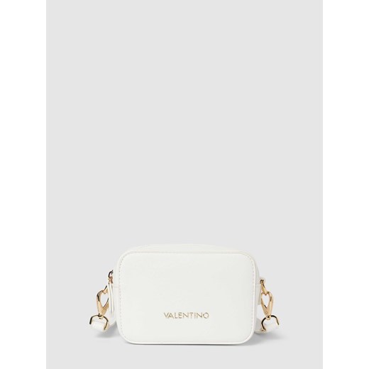 Kopertówka Valentino Bags mała na ramię z aplikacjami biała elegancka matowa 