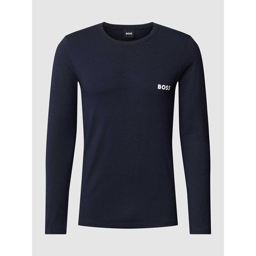 Bluzka z długim rękawem i wyhaftowanym logo model ‘Infinity’ ze sklepu Peek&Cloppenburg  w kategorii T-shirty męskie - zdjęcie 168308318