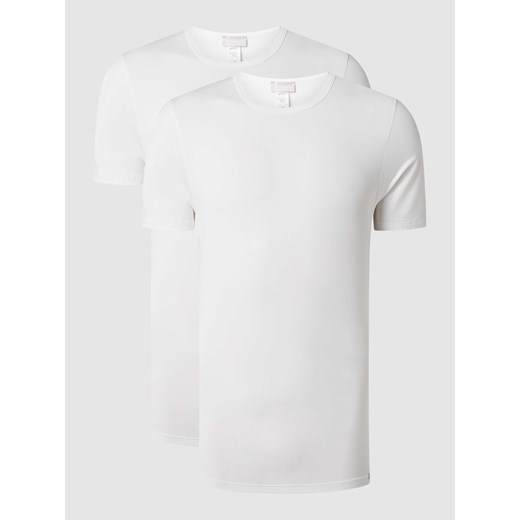 T-shirt z detalem z logo w zestawie 2 szt. model ‘Cotton Essentials’ Hanro XL Peek&Cloppenburg 