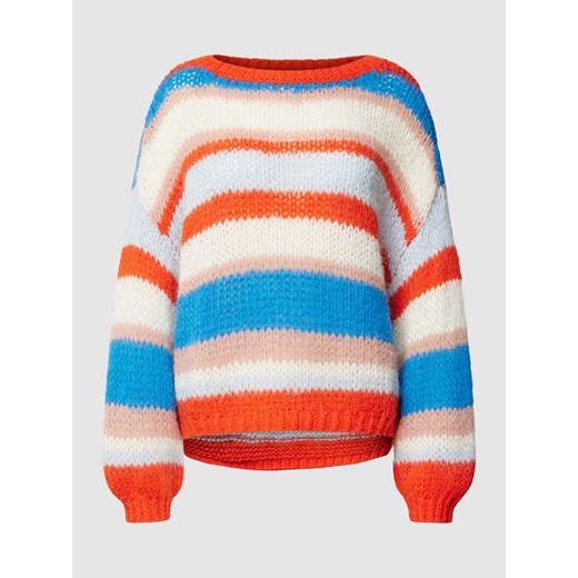 Sweter z dzianiny ze wzorem w blokowe pasy model ‘LANEY’ ze sklepu Peek&Cloppenburg  w kategorii Swetry damskie - zdjęcie 168310468