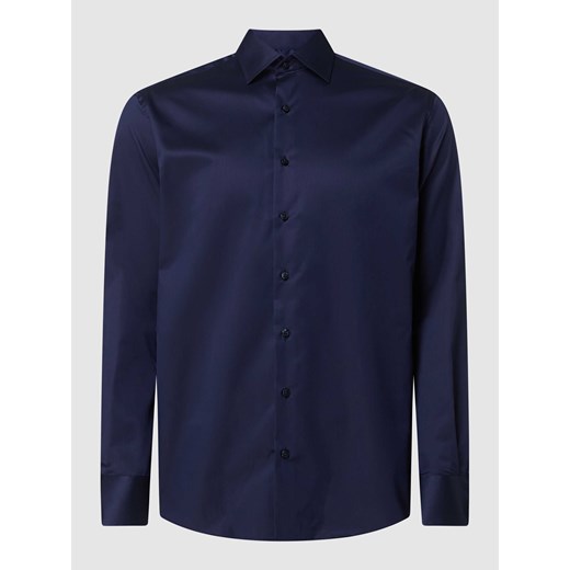 Koszula biznesowa o kroju modern fit z diagonalu — nieprzejrzysta ze sklepu Peek&Cloppenburg  w kategorii Koszule męskie - zdjęcie 168311308