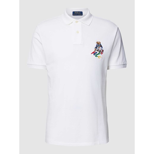 Koszulka polo o kroju slim fit z wyhaftowanym motywem ze sklepu Peek&Cloppenburg  w kategorii T-shirty męskie - zdjęcie 168313036