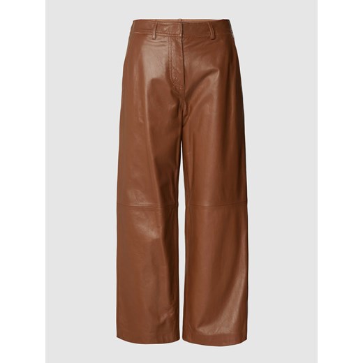 Spodnie skórzane z wpuszczanymi kieszeniami model ‘FIORITO’ ze sklepu Peek&Cloppenburg  w kategorii Spodnie damskie - zdjęcie 168313079